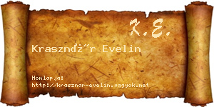 Krasznár Evelin névjegykártya